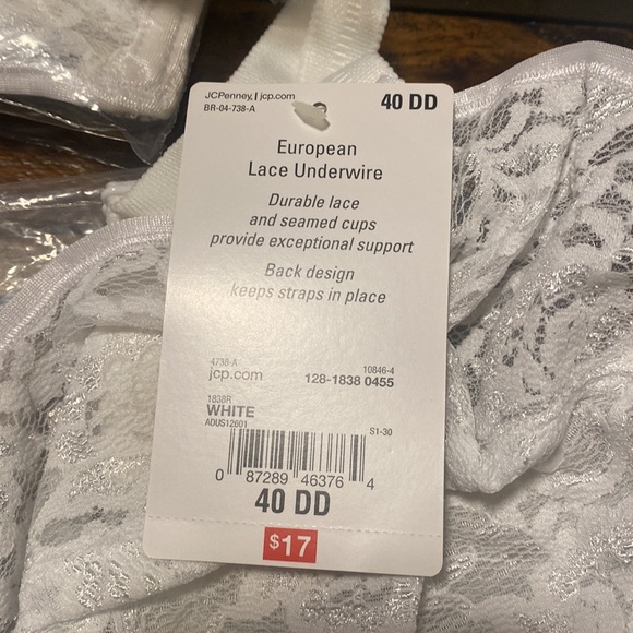 JCPenney Bras this model in size 40 DD only, NWT $17, other colors and sizes - Picture 3 of 9